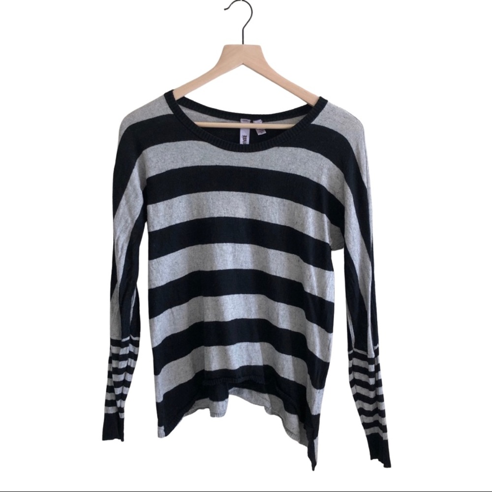 85% Silk + 15% Cashmere Long Sleeve Stripe Sweater *Super Soft*